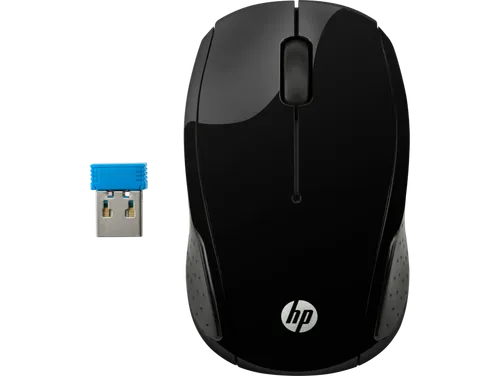 עכבר HP אופטי אלחוטי שחור - דונגל ננו 200 X6W31AA