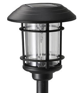 עמודי תאורת גינה סולארית גבוה לד LED צהוב דגם בוסטון 6 LUM עם נורת פחם