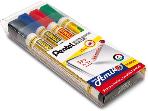 4 טושים צבעוניים ללוח WHITEBOARD MARKERS דגם MW85