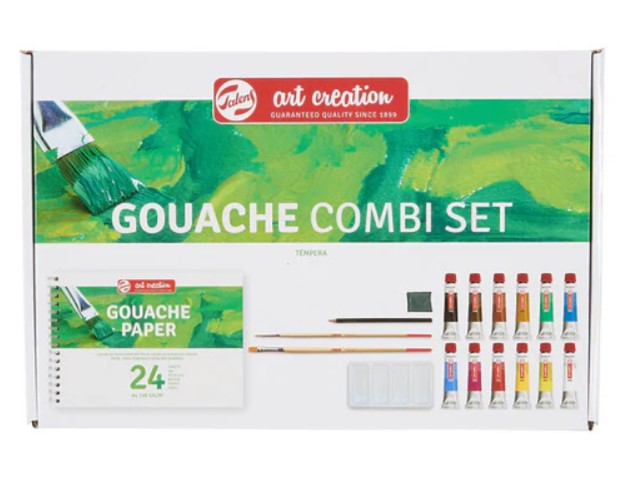 ערכה של צבעי גואש בשילוב אביזרי ציור GOUACHE COMBI SET