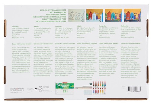 ערכה של צבעי גואש בשילוב אביזרי ציור GOUACHE COMBI SET