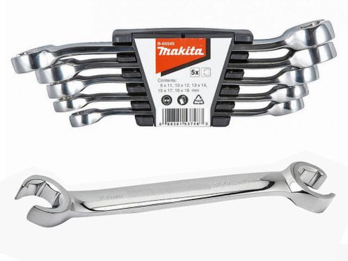 סט 5 יח' מפתח רינג פתוח לניפל MAKITA