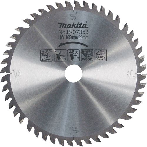 להב TCT שקט למסור נחיתה 165X48 עץ MAKITA