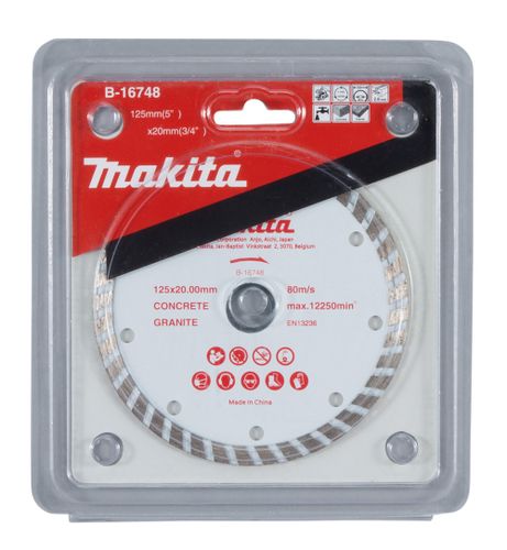 להב יהלום למסור נטען 125 לבטון וגרניט MAKITA