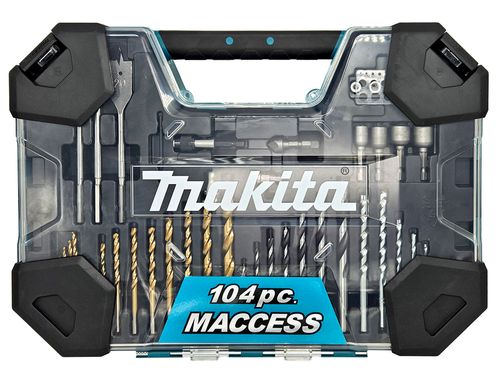 סט מקדחים וביטים HD 104 חלקים MAKITA