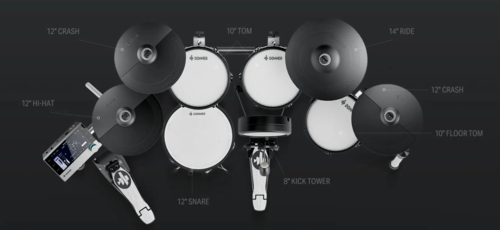 מערכת תופים אלקטרונית BEAT MAX עם מסך טאץ' ומגוון עשיר של פי'צרים EC6992 מבית DONNER