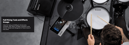 מערכת תופים אלקטרונית BEAT MAX עם מסך טאץ' ומגוון עשיר של פי'צרים EC6992 מבית DONNER