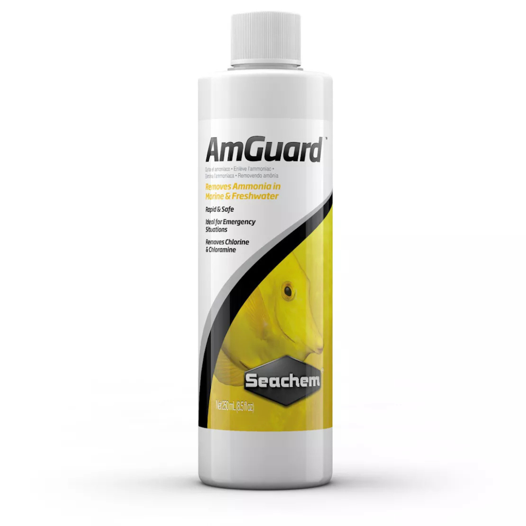 AmGuard מנטרל אמוניה ממים מתוקים או מלוחים סיכם לאקווריום 100 מ"ל