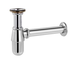 סיפון "11/4 ופקק לכיור רחצה, כולל ונטיל "11/4  צבע נירוסטה מוברש 801568F16S חמת