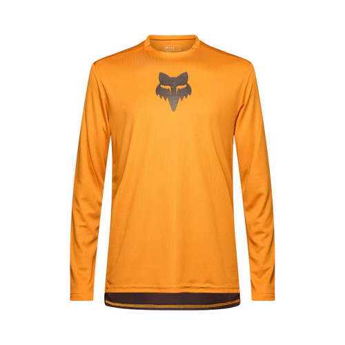 חולצת רכיבה ארוכה פוקס כתום - FOX RANGER LS JERSEY FOX HEAD V25