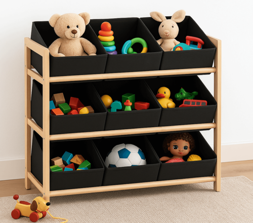 ארונית צעצועים עם 9 תאים – סידור נוח וקל בחדר הילדים