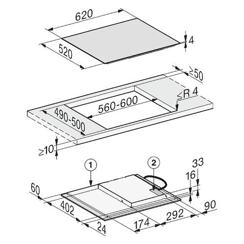 כיריים אינדוקציה Miele KM 7363 FL