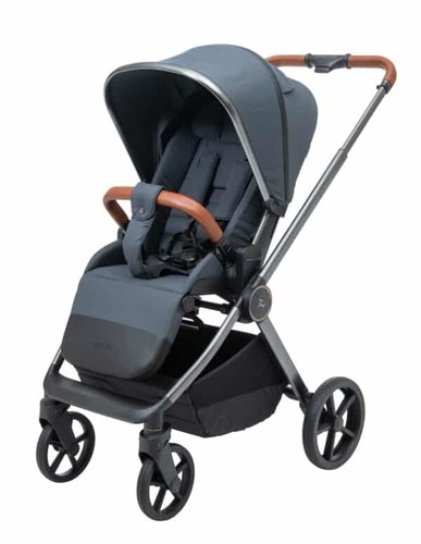 עגלת ספורטליין Cielo Pro 2025 ריפוד גרפיט / ידית חומה / שלד אפור מוברש