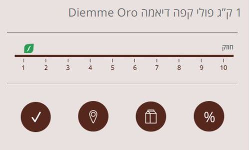 3 ק”ג פולי קפה דיאמה Diemme Oro