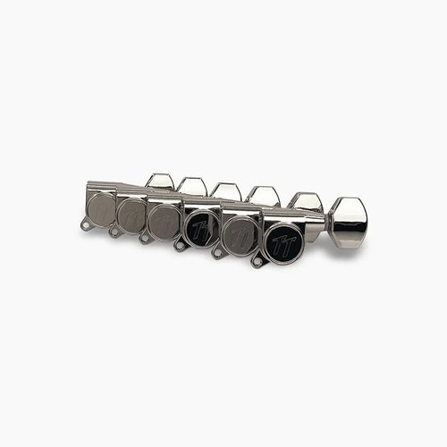 סט מפתחות 6 בשורה ניקל Allparts TK-7113-001 True Tune Mid-Size Tuners