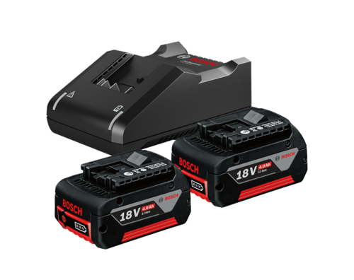סט 2 סוללות 4ah +מטען GAL18V-40 מבית BOSCH