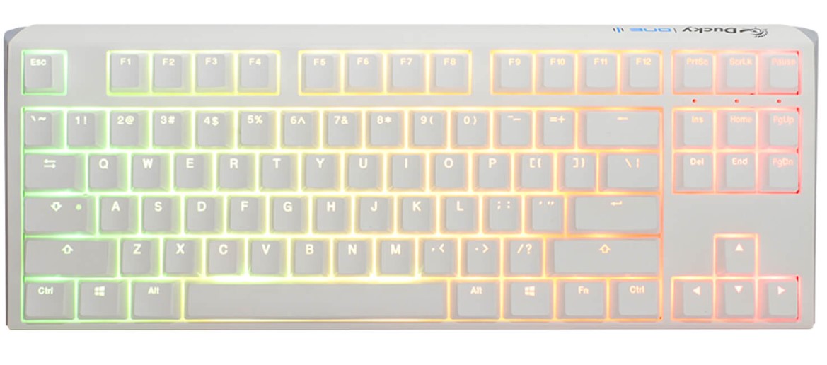 מקלדת מכנית Ducky One 3 RGB TKL Pure White