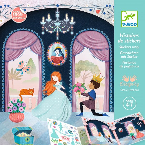 יצירה מדבקות רב פעמיות חיים בטירה - Djeco