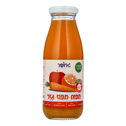מיץ אורגני תפוח גזר תפוז - גרופר 250 מ