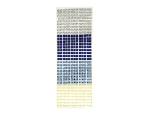 מדבקות אבני קריסטל - ריבועים גווני כחול לבן - דגם GM404