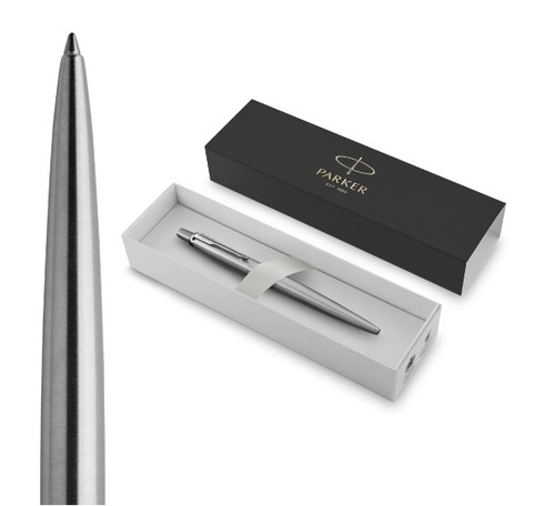 עט פרקר כדורי כסוף JOTTER BALLPOINT PEN (עם קליפס כסף)