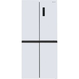 מקרר 4 דלתות מקפיא תחתון 466 ליטר נטו Electra EL522GW עם מפסק שבת -זכוכית לבנה דפנות בצבע שחור אחריות ע"י היבואן הרשמי אלקטרה