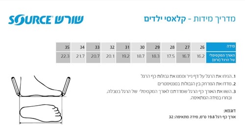 סנדלי שורש לילדים ולילדות Futurez כרישים