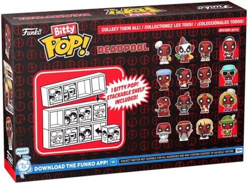 ערכת 4 בובות !Funko Bitty POP עם דמות מסתורית - דדפול DeadPool