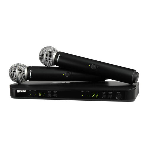 מערכת כפולה של מיקרופון אלחוטי ידני Shure BLX288E/SM58-G18