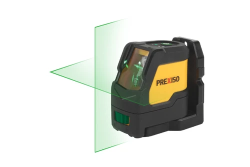 סט פלס לייזר שני קווים ירוקים 30 מטר במזוודה - PREXISO פרקסיסו - PLC-15DG