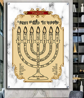  ברכת למנצח מעוצבת על קנבס או זכוכית