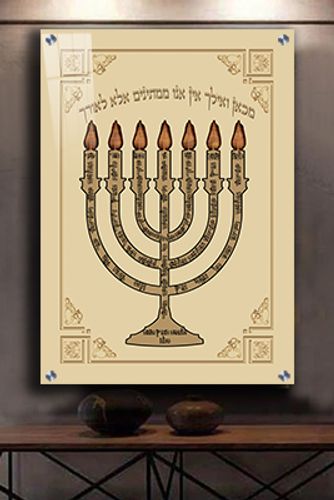  ברכת למנצח מעוצבת קנבס/זכוכית