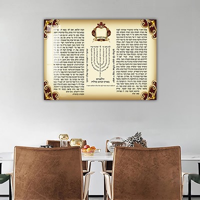 ברכת פטום הקטורת מעוצבת להדפסה על קנבס או זכוכית מחוסמת
