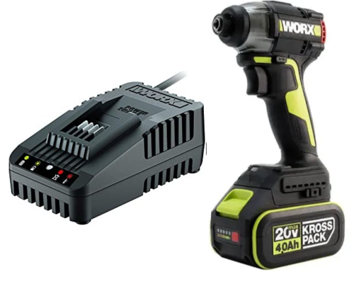 מברגת אימפקט 20V דגם WU292DS.3 כולל סוללה 4AH מבית WORX