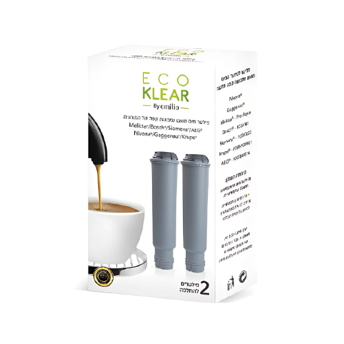 סט 2 מסנני (פילטרים) מים תואם למכונת קפה Eco Klear