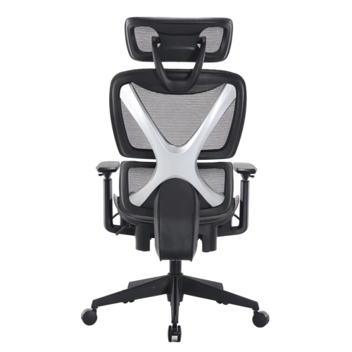 כיסא מנהלים ארגונומי בצבע שחור עם מסגרת אפורה דגם MWMS200 מבית MIRACASE