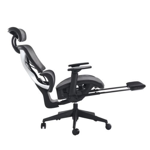 כיסא מנהלים ארגונומי בצבע שחור עם מסגרת אפורה דגם MWMS200 מבית MIRACASE