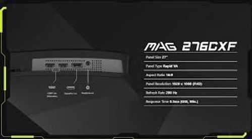 מסך מחשב גיימינג 27' MSI MAG G276CXF 280hz