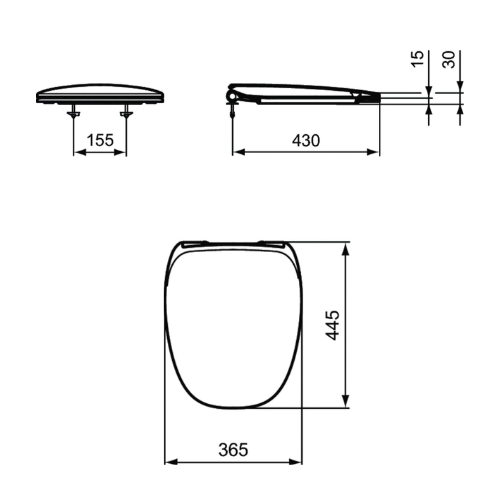 מושב אסלה אידיאל סטנדרט Ideal Standard DEA T676701 טריקה שקטה | לבן 