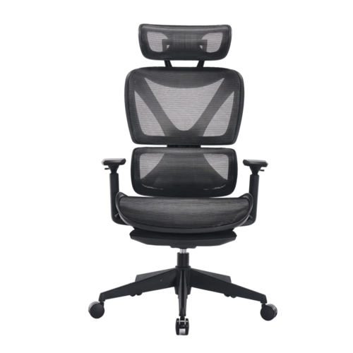 כיסא מנהלים ארגונומי בצבע שחור עם מסגרת כתומה דגם MWMS200 מבית MIRACASE