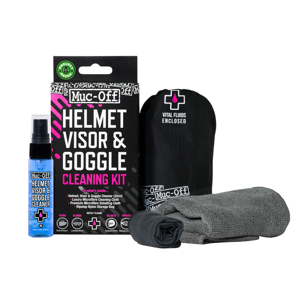 ערכה לניקוי חיצוני לקסדה ומשקף מאק אוף - MUC-OFF HELMET, VISOR, LENSES & GOGGLE CLEANING KIT