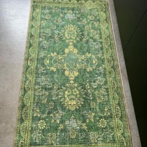 שטיח נויה גומי PVC משולב בד דגם גרין במידה 70x150 ס