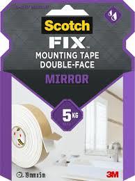 Scotch-FIX™ Mirror Indoor – סרט הדבקה דו צדדי למראות ולאביזרי אמבט