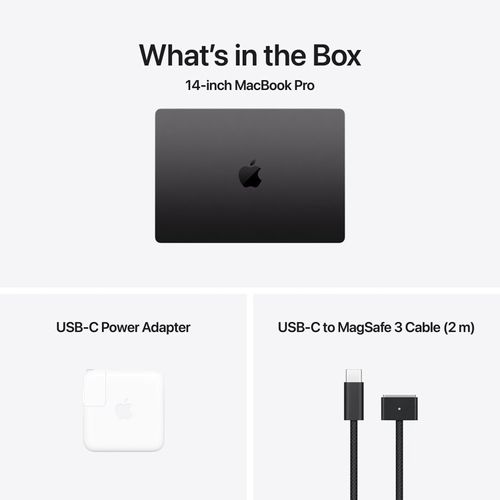 מחשב Apple MacBook Pro 14 M4 Pro Chip 12-Core 48GB RAM 512GB SSD, 16-Core GPU in Space Black Z1FE0019Y (Late 2024)