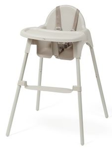 כיסא אוכל 2 גבהים עם מגש נשלף ומנח רגליים עם 2 מצבים - אפור מט