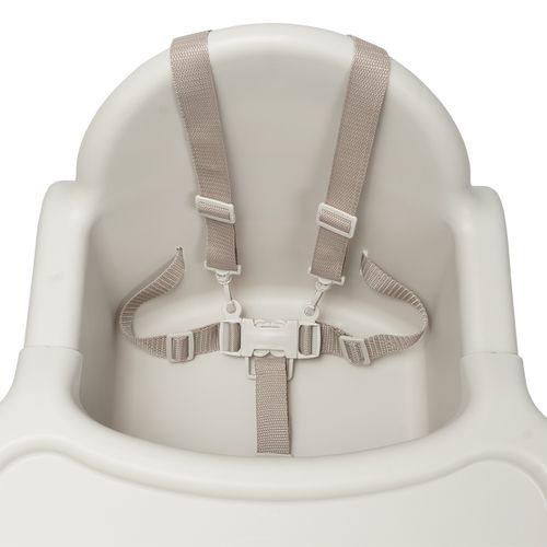 כיסא אוכל 2 גבהים עם מגש נשלף ומנח רגליים עם 2 מצבים - לבן מט