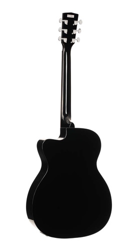 גיטרה אקוסטית מוגברת שחורה CORT 081-L60CE BK CUTAWAY Solid Top