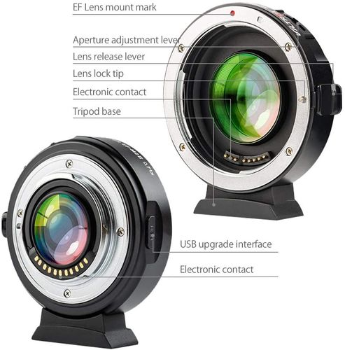 מתאם - Viltrox EF-M2 II Canon EF Lens to MFT Mount Adapter - יד שניה!