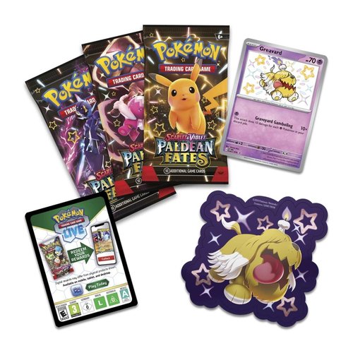 מארז קלפי פוקימון Scarlet & Violet-Paldean Fates Tech Sticker Collection (Shiny Greavard)