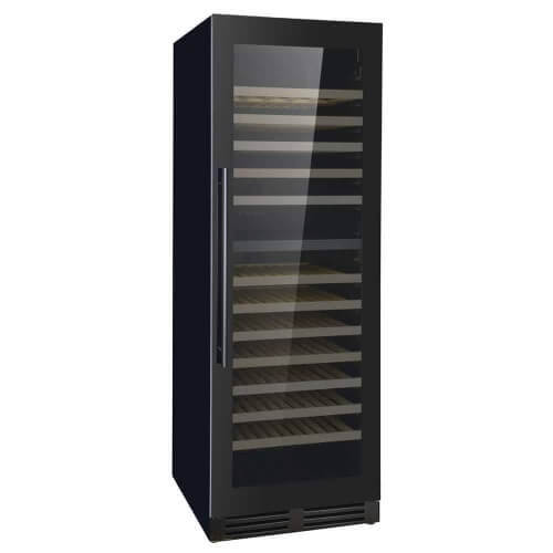 מקרר יין 154 בקבוקים אינטגרלי, שני אזורי קירור, עם מדחס ומדפי עץ. דגם VI180D.